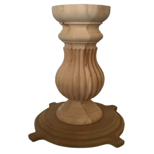 Ahşap Göbek Ayak Muz Dilimli  30x30x75cm